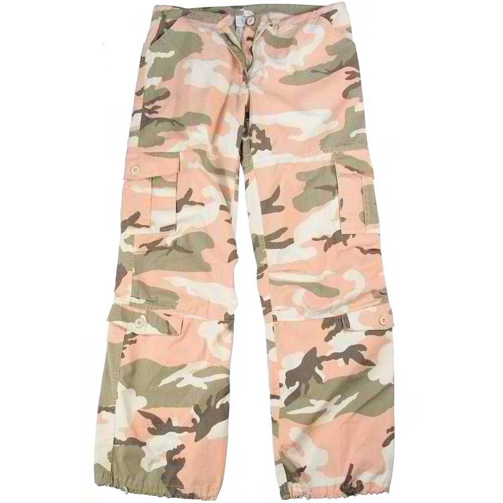 ROTHCO pastel women’s cargo pants size S with adjustable waistband